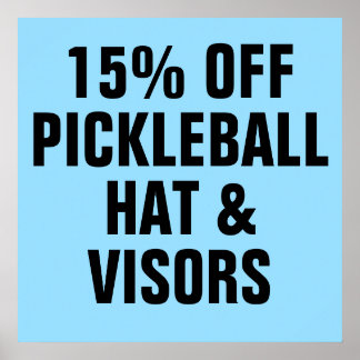 15 % av Pickleball Hats och Visors Poster