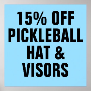 15% AV Pickleball hattar & Visors Poster
