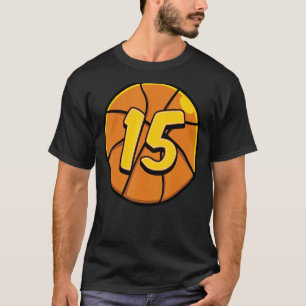 15 Basketball Birthday Theme Bday Party 15:e Celeb T Shirt