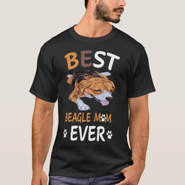 15 Bästa Beagle Mamma någonsin T Shirt (Framsida)