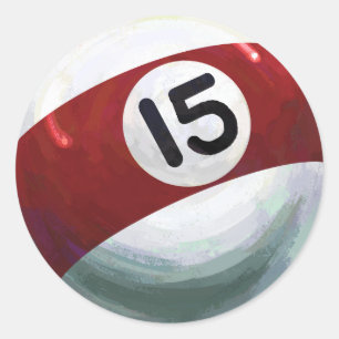 15 Boll Runt Klistermärke