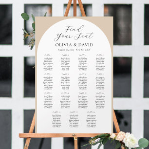 15 Bord Beige Arch Hitta ditt sittplatsschema Poster