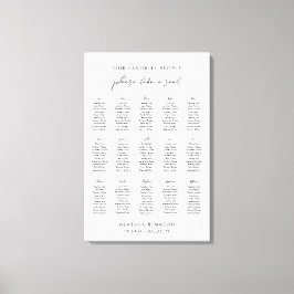 15 Bord Ta ett sittplatskort för Bröllop Canvastryck