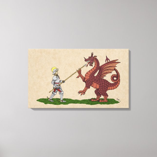 15:e århundradet Saint George och Dragon Canvastryck (Framsida)