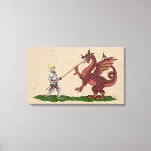 15:e århundradet Saint George och Dragon Canvastryck