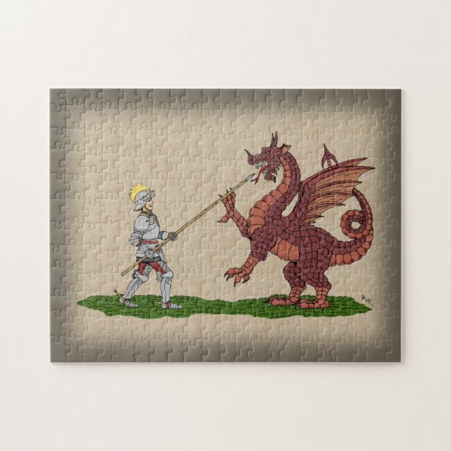 15:e århundradet Saint George och Dragon Pussel (Horisontell)