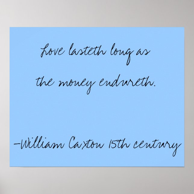 15:e århundradets visdom - Kärlek Poster (Framsidan)