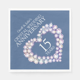 15:e Bröllop-årsdagen för anpassningsbarna av hjär Pappersservett