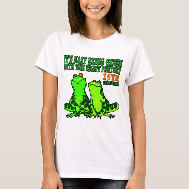 15:e Bröllop-årsdagen för gåvor Tee Shirt (Framsida)