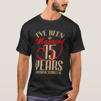 15:e Bröllop-årsdagen Par gift 15 år T Shirt