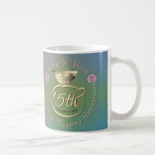 15:e Crystal Bröllop-årsdagen Coffee Mugg