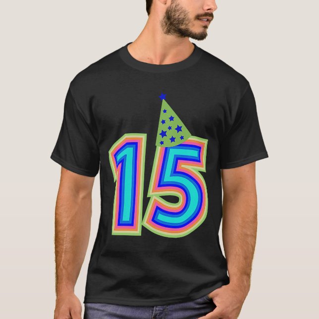 15:e födelsedag Cute 15-årig Regnbågflicka T Shirt (Framsida)
