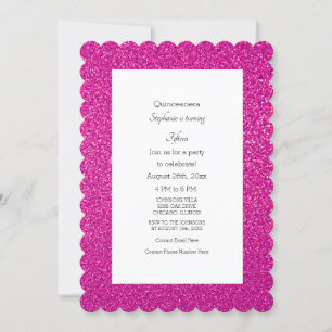 15:e födelsedag Quinceanera Rosa Black Anpassnings Inbjudningar