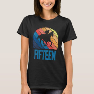 15:e födelsedag Rider Fläkt 15 år gamla flickor B T Shirt