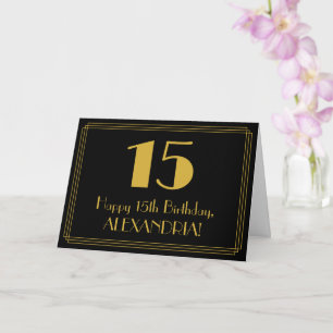 15:e födelsedagen: Art Deco Inspired Titta "15" + Kort