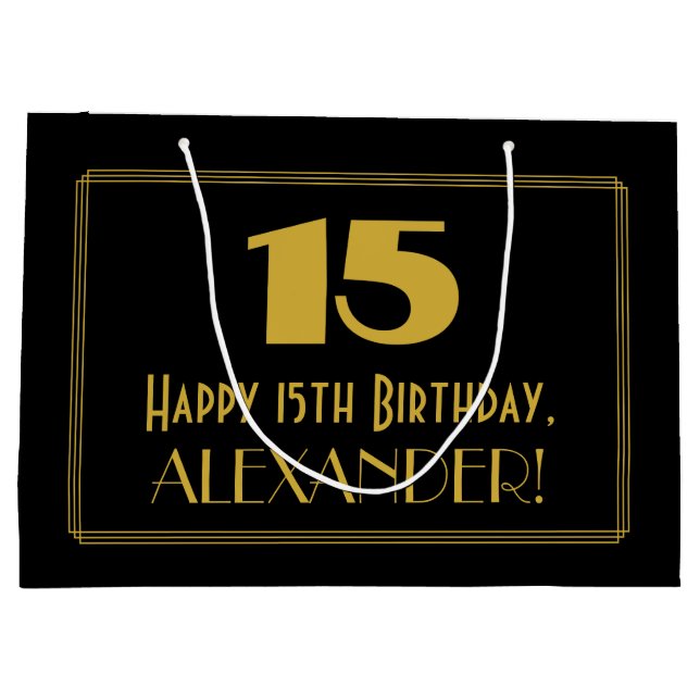 15:e födelsedagen - Art Deco Inspired Titta "15" o (Baksidan)