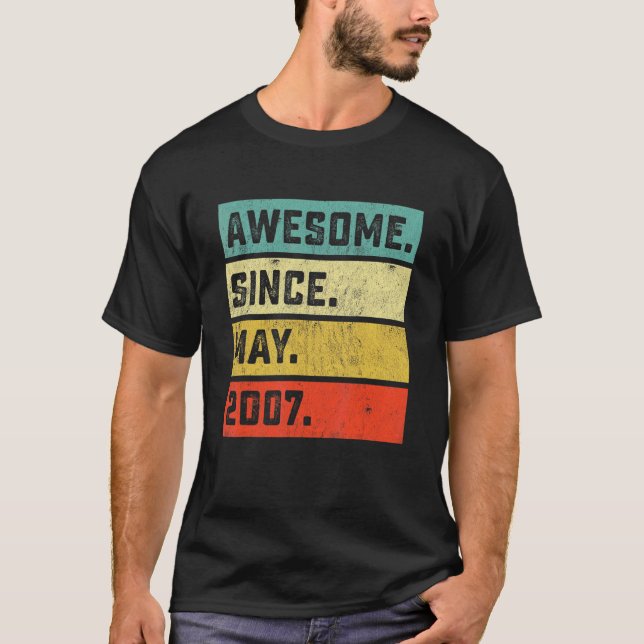 15:e födelsedagen Fantastisk sedan maj 2007 15 år T Shirt (Framsida)