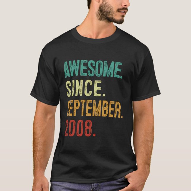 15:e födelsedagen Fantastisk sedan september 2008  T Shirt (Framsida)