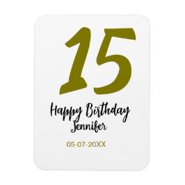 15:e födelsedagsefterfrågan - lägg till datum år g magnet