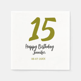 15:e födelsedagsefterfrågan - lägg till datum år g pappersservett