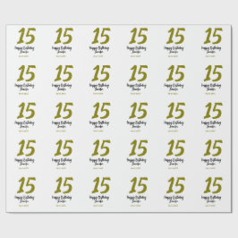 15:e födelsedagsefterfrågan - lägg till datum år g presentpapper