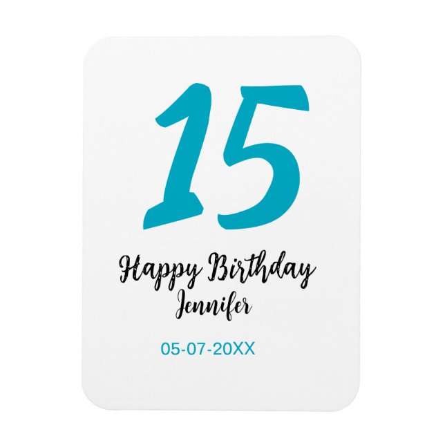 15:e födelsedagsefterfrågan - lägg till datumårlig magnet (Vertikal)