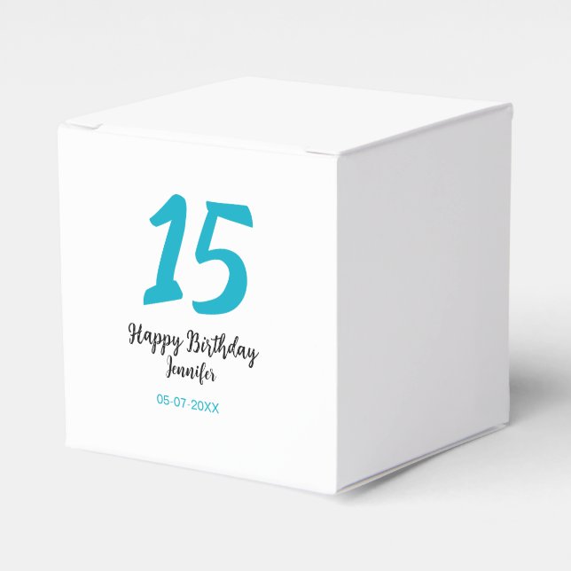 15:e födelsedagsefterfrågan - lägg till datumårlig presentaskar (Framsidan Sidan)