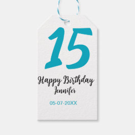 15:e födelsedagsefterfrågan - lägg till datumårlig presentetikett