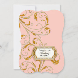 15:e Födelsedagsfesten Glam Old Hollywood ReEmerge Inbjudningar