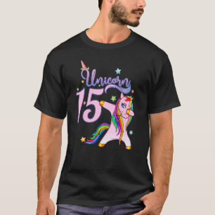 15:e födelsedagskalender för Unicorn Party T Shirt
