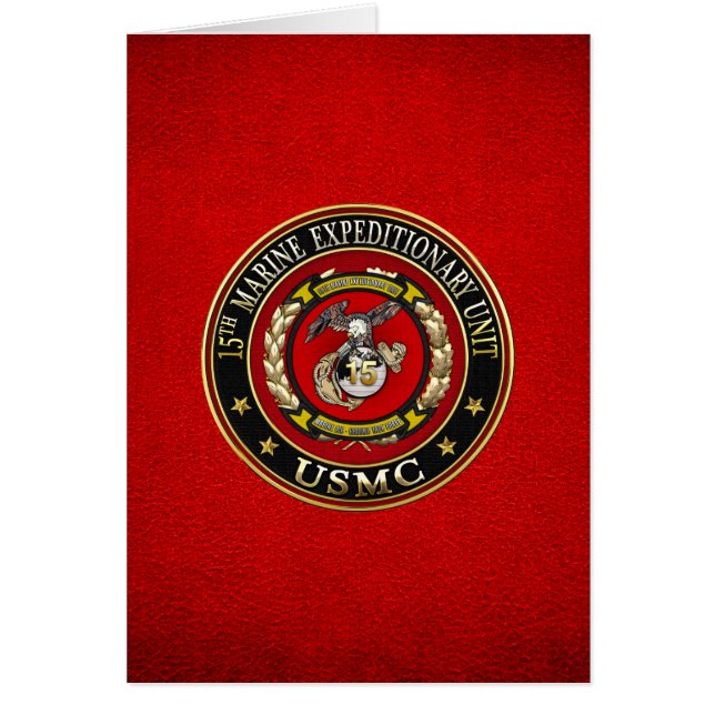 15:e marina hjälpcentralen (15:e EU) [3D] Hälsningskort (Framsidan)