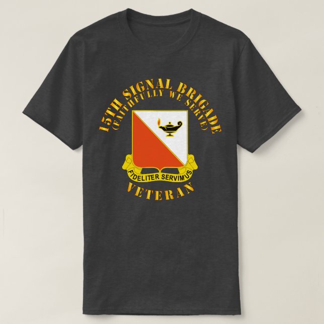 15:e signalbrigaden DUI Veteran X T Shirt (Design framsida)