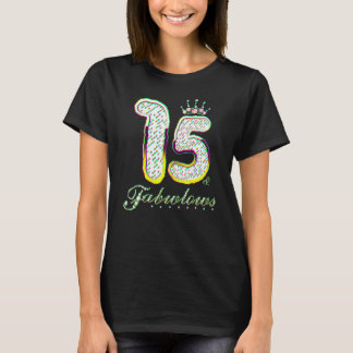 15 & fantastisk 15 år gammal 15-års födelsedag dia t shirt