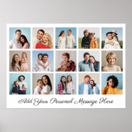 15 Fotokollage lägg till din egen Hälsning Poster