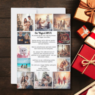 15 Fotokollage Modern julårsåterställning Julkort