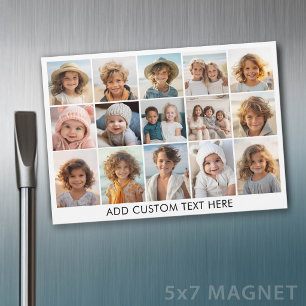 15 Fotos Collage Grid - Skript Text - Magnet