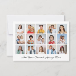 15 Fotos Kollage Lägg till din egen hälsning Anteckningskort