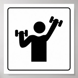 15 G GYM HEALTHY IDROTTSMAN ICON FITNESS EXCERCISE POSTER