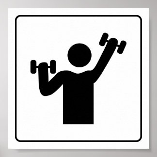 15 G GYM HEALTHY IDROTTSMAN ICON FITNESS EXCERCISE POSTER
