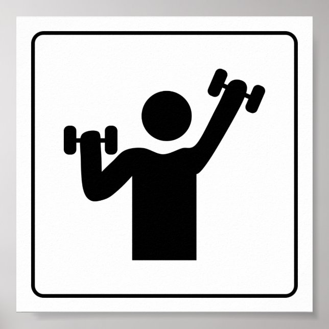 15 G GYM HEALTHY IDROTTSMAN ICON FITNESS EXCERCISE POSTER (Framsidan)