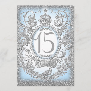 15 Gångar på en Time Princess Blue Inbjudningar