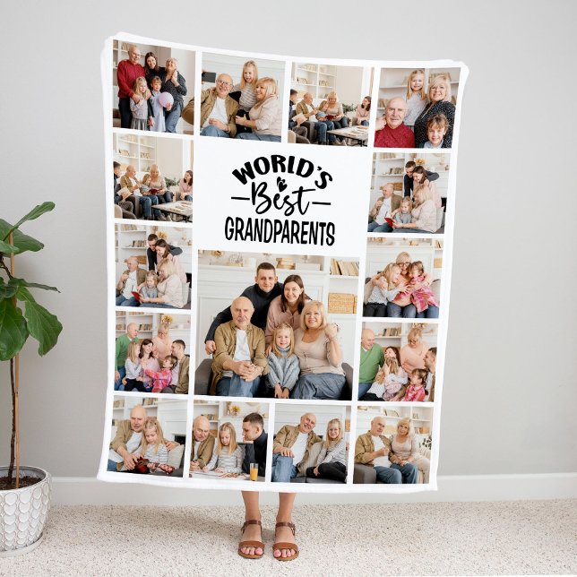 15 Image World's Best Grandparents Fleece Blanket (Skapare uppladdad)