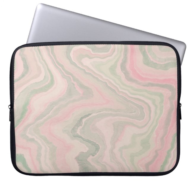 15-Inch Laptop Sleeve – Floral & Gradient Grain  (Framsidan)