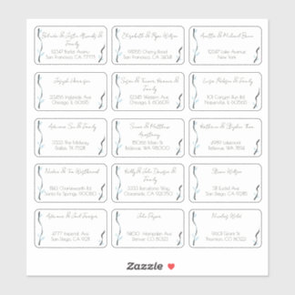 15 Individuell Bröllop Guest Namn Adress-fästare Klistermärken