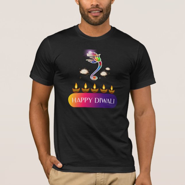 15. Lycklig Diwali, Indiens festival ljus  T Shirt (Framsida)