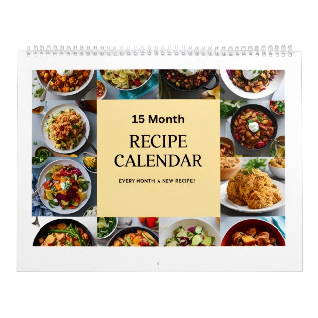 15 månaders receptkalender kalender (Omslag)