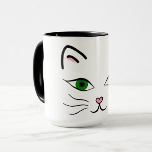 15 oz. Combo Mugg - Kattunge Ansikte