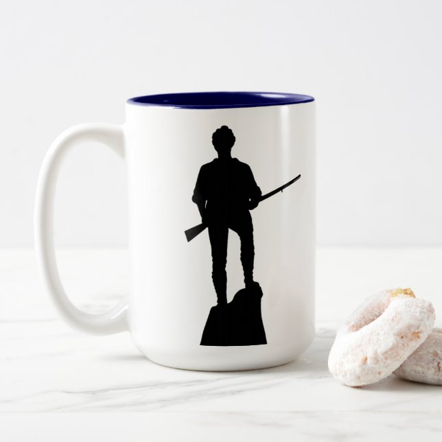 15 oz Kapten Parker-staty-mugg Två-Tonad Mugg (Med munk)