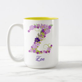 15 oz Lavender Lila Monogrammed kaffe Mugg