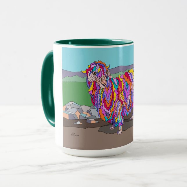 15 oz mugg, Angora Ram Mugg (Framsida vänster)